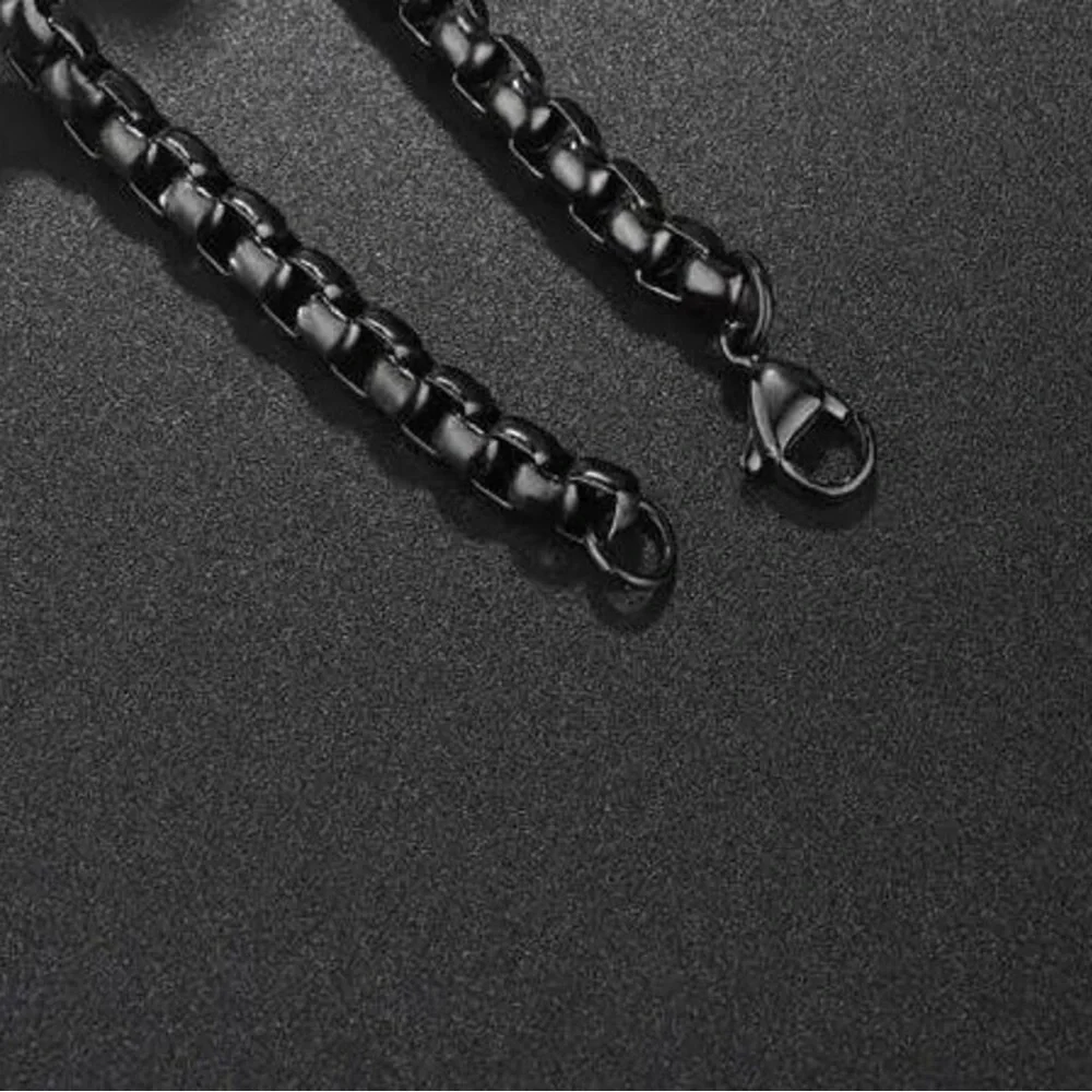 5MM Diameter Mens Box Chain Necklace Men Titanium Chain Necklace